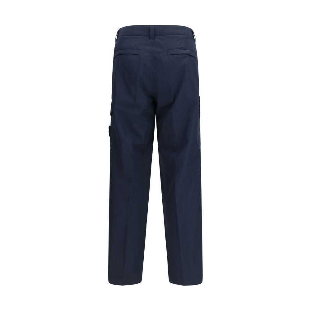 Stone Island Blue Cotton Cargo Pants Stone Island