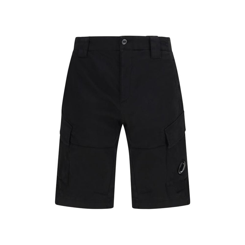 C.P. Company Black Cotton Bermuda Shorts C.P. Company