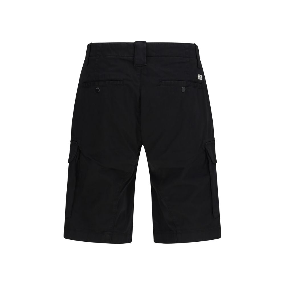 C.P. Company Black Cotton Bermuda Shorts C.P. Company