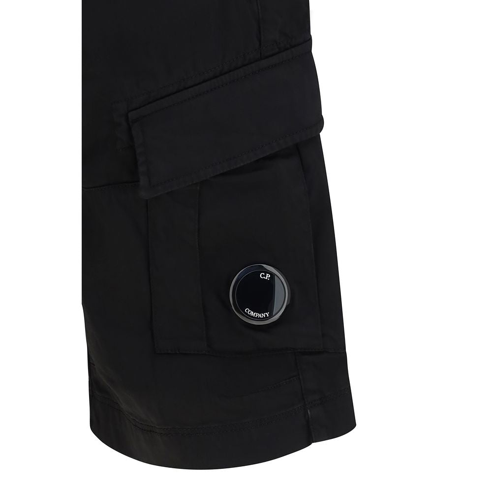 C.P. Company Black Cotton Bermuda Shorts C.P. Company