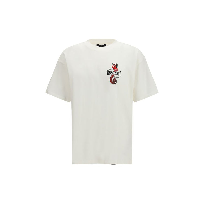 Represent White Cotton T-Shirt Represent