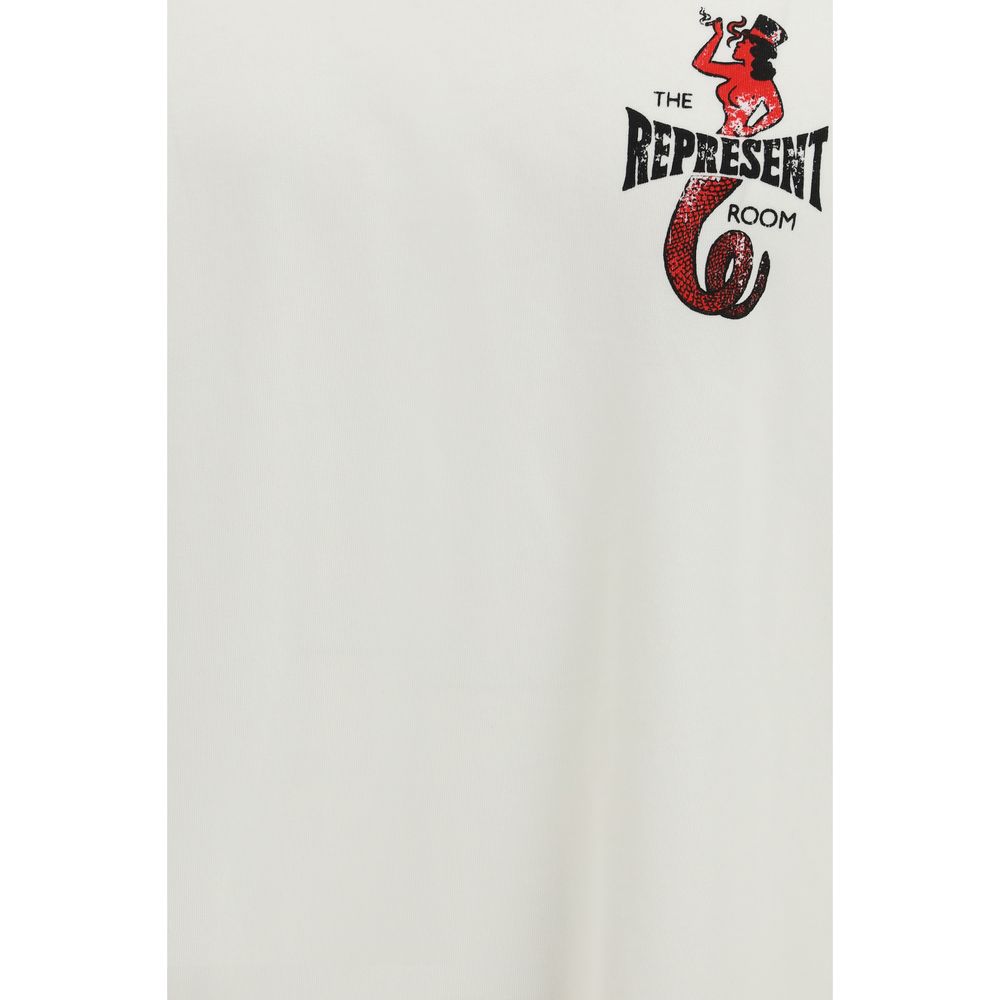 Represent White Cotton T-Shirt Represent