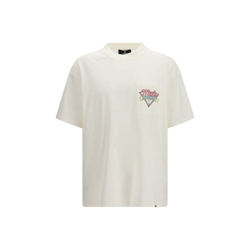 Represent White Cotton T-Shirt Represent