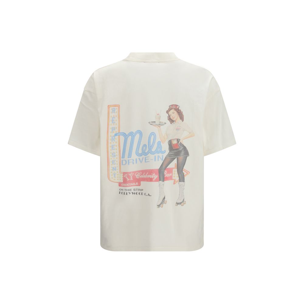 Represent White Cotton T-Shirt Represent
