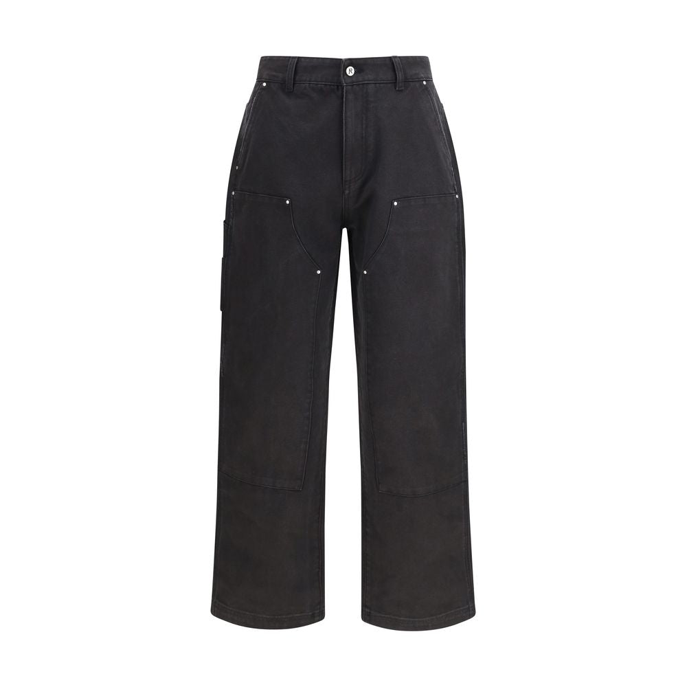 Represent Black Cotton Casual Pants Represent