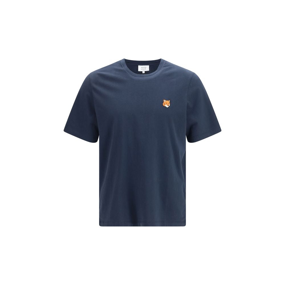 Maison Kitsuné Blue Cotton T-Shirt Maison Kitsuné
