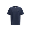 Maison Kitsuné Blue Cotton T-Shirt Maison Kitsuné
