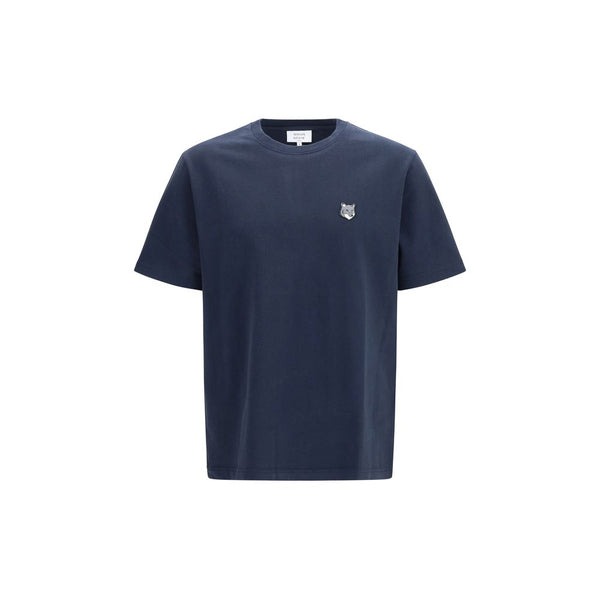 Maison Kitsuné Blue Cotton T-Shirt Maison Kitsuné