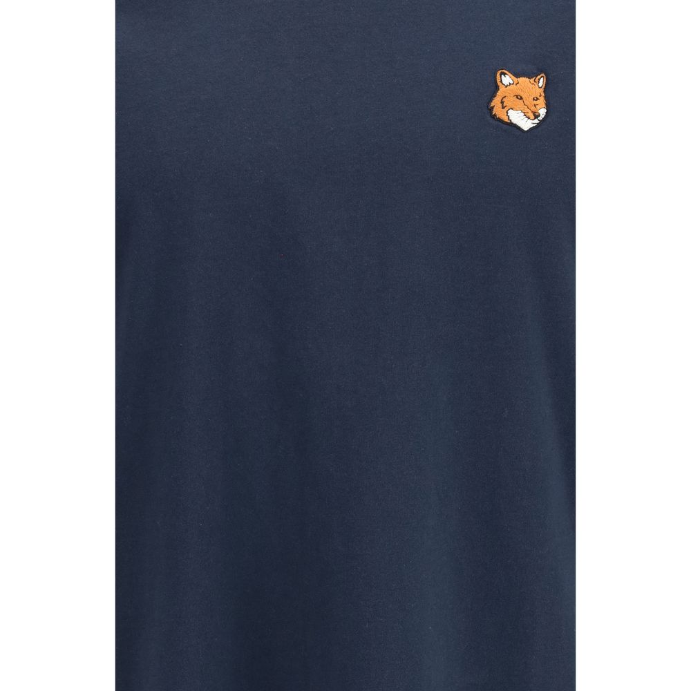 Maison Kitsuné Blue Cotton T-Shirt Maison Kitsuné