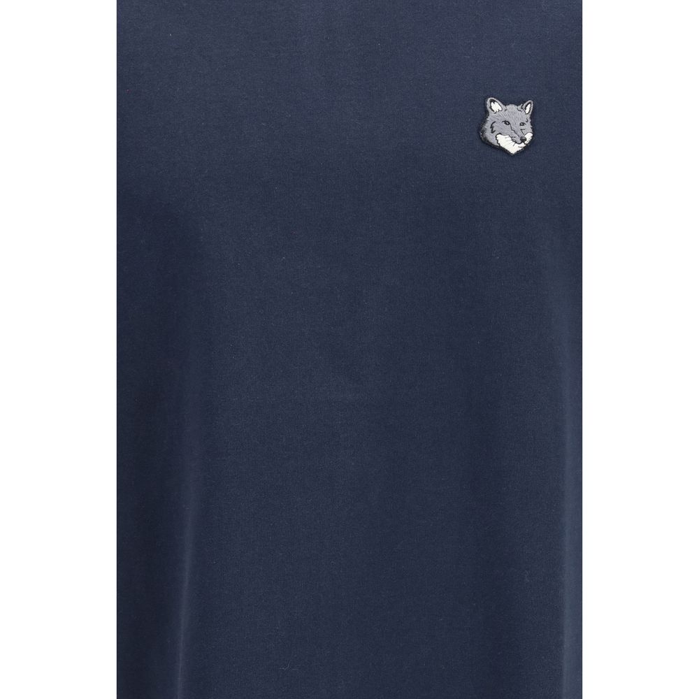 Maison Kitsuné Blue Cotton T-Shirt Maison Kitsuné