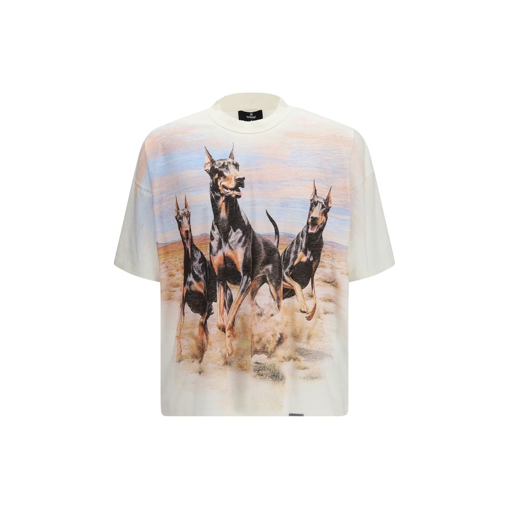 Represent White Cotton T-Shirt Represent