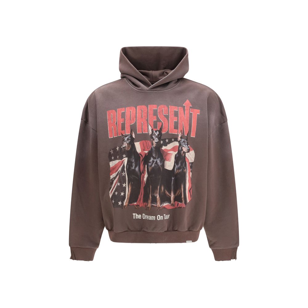 Represent Brown Cotton Sweatshirt Represent