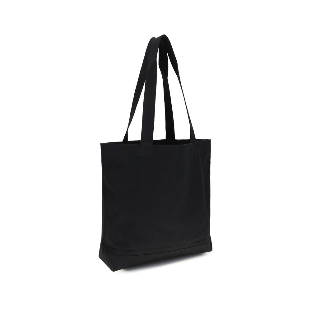 Maison Kitsuné Black Cotton Shoulder Bag Maison Kitsuné