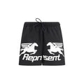 Represent Black Polyester Shorts Represent