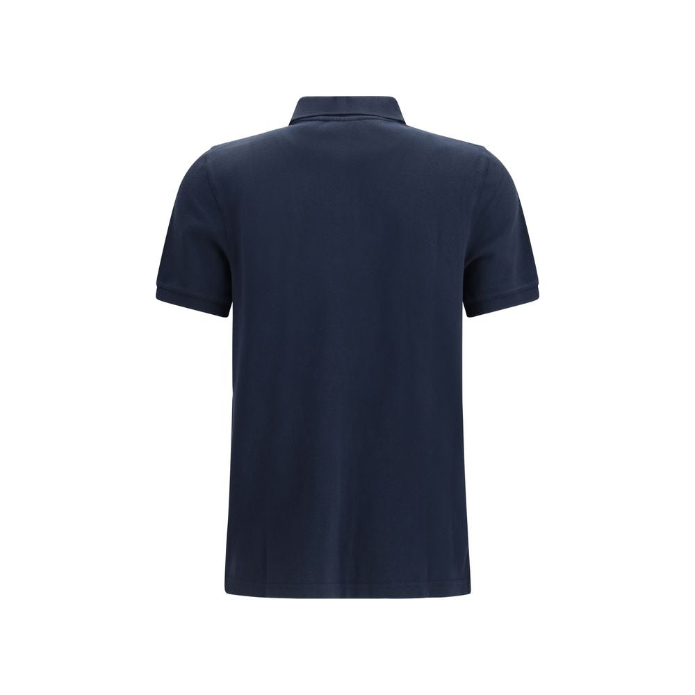 Maison Kitsuné Blue Cotton Polo Shirt Maison Kitsuné