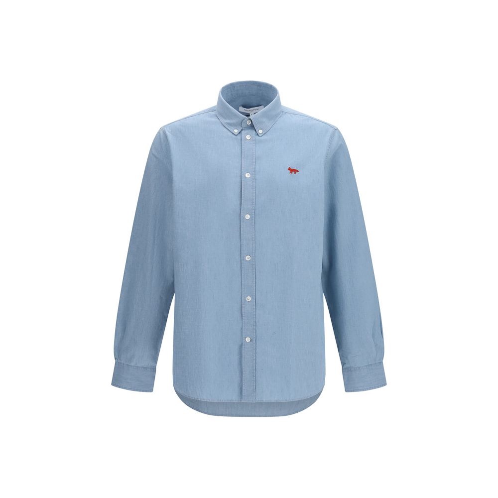 Maison Kitsuné Blue Cotton Shirt Maison Kitsuné