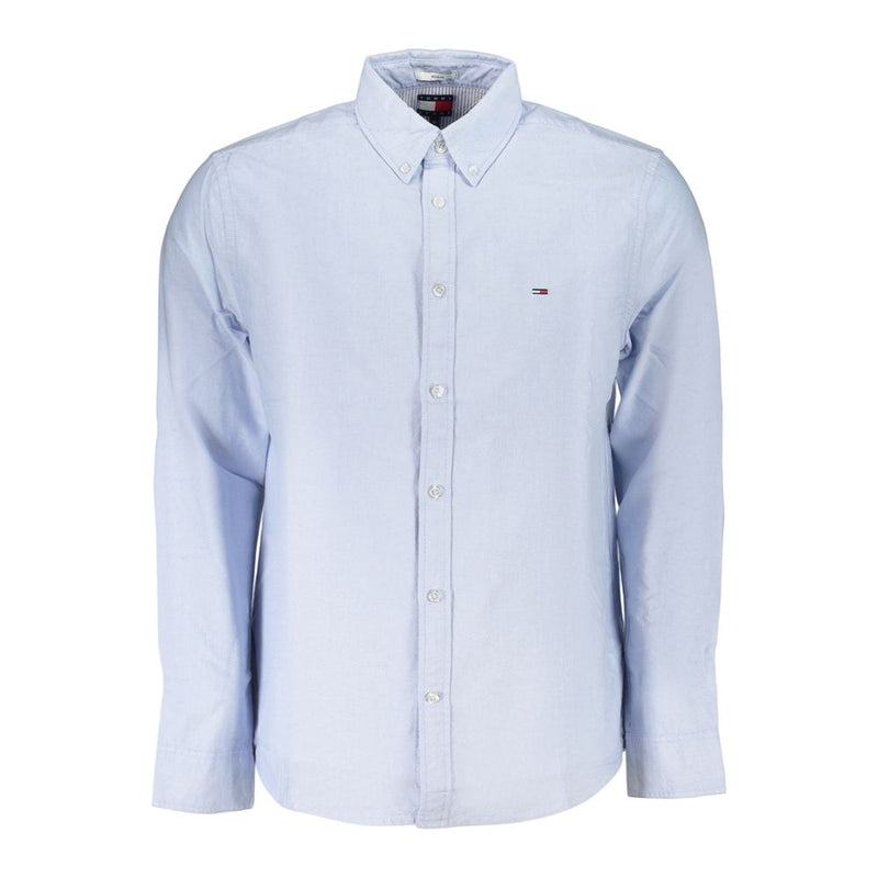 Tommy Hilfiger Azzurro Cotton Men's Shirt Tommy Hilfiger