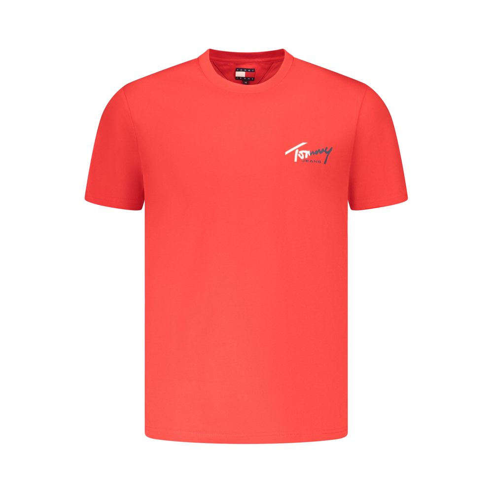 Tommy Hilfiger Red Cotton Mens T-Shirt Tommy Hilfiger