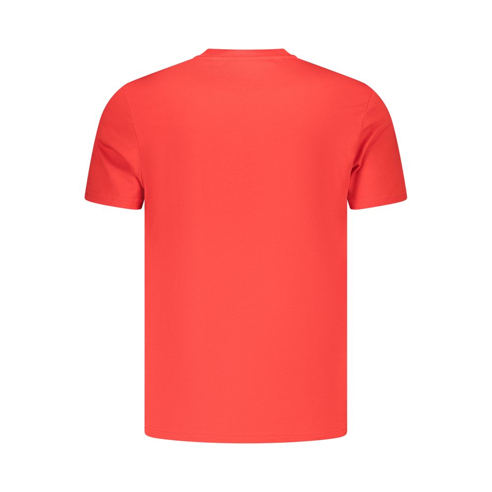 Tommy Hilfiger Red Cotton Mens T-Shirt Tommy Hilfiger