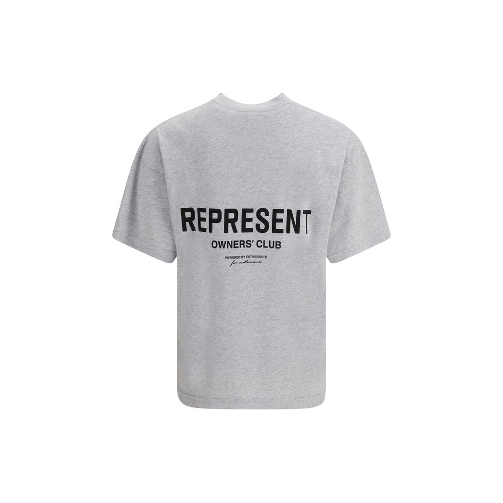 Represent Gray Cotton T-Shirt Represent