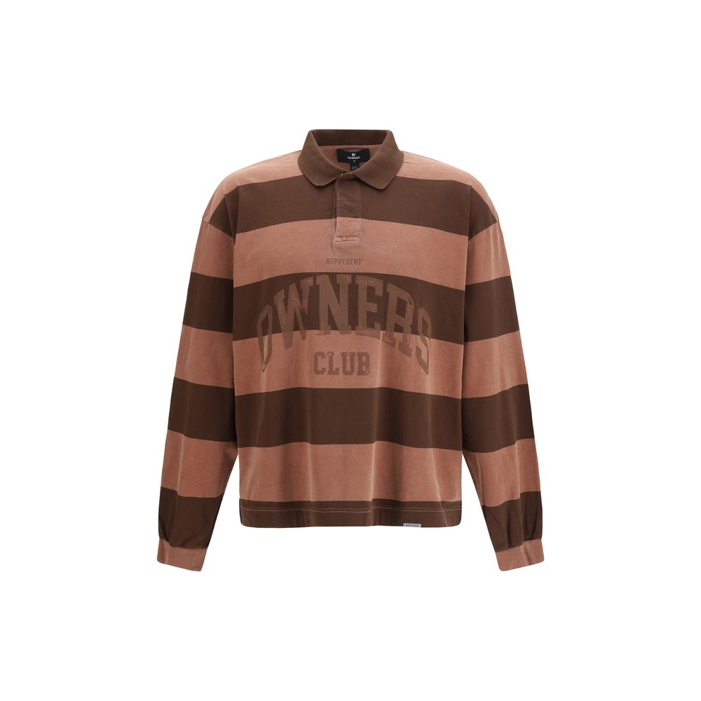 Represent Brown Cotton Polo Shirt Represent