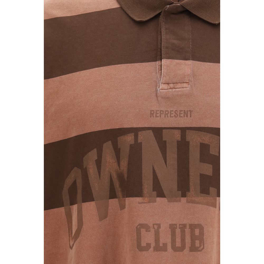 Represent Brown Cotton Polo Shirt Represent