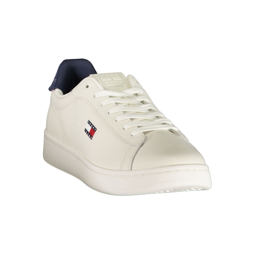 Tommy Hilfiger White Polyurethane Men's Sneaker Tommy Hilfiger