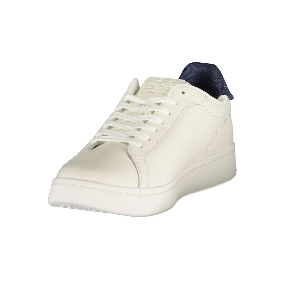Tommy Hilfiger White Polyurethane Men's Sneaker Tommy Hilfiger