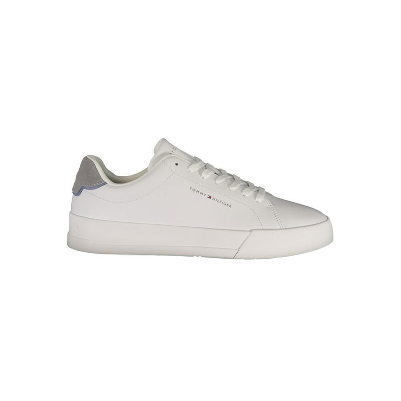 Tommy Hilfiger White Polyurethane Men's Sneaker Tommy Hilfiger