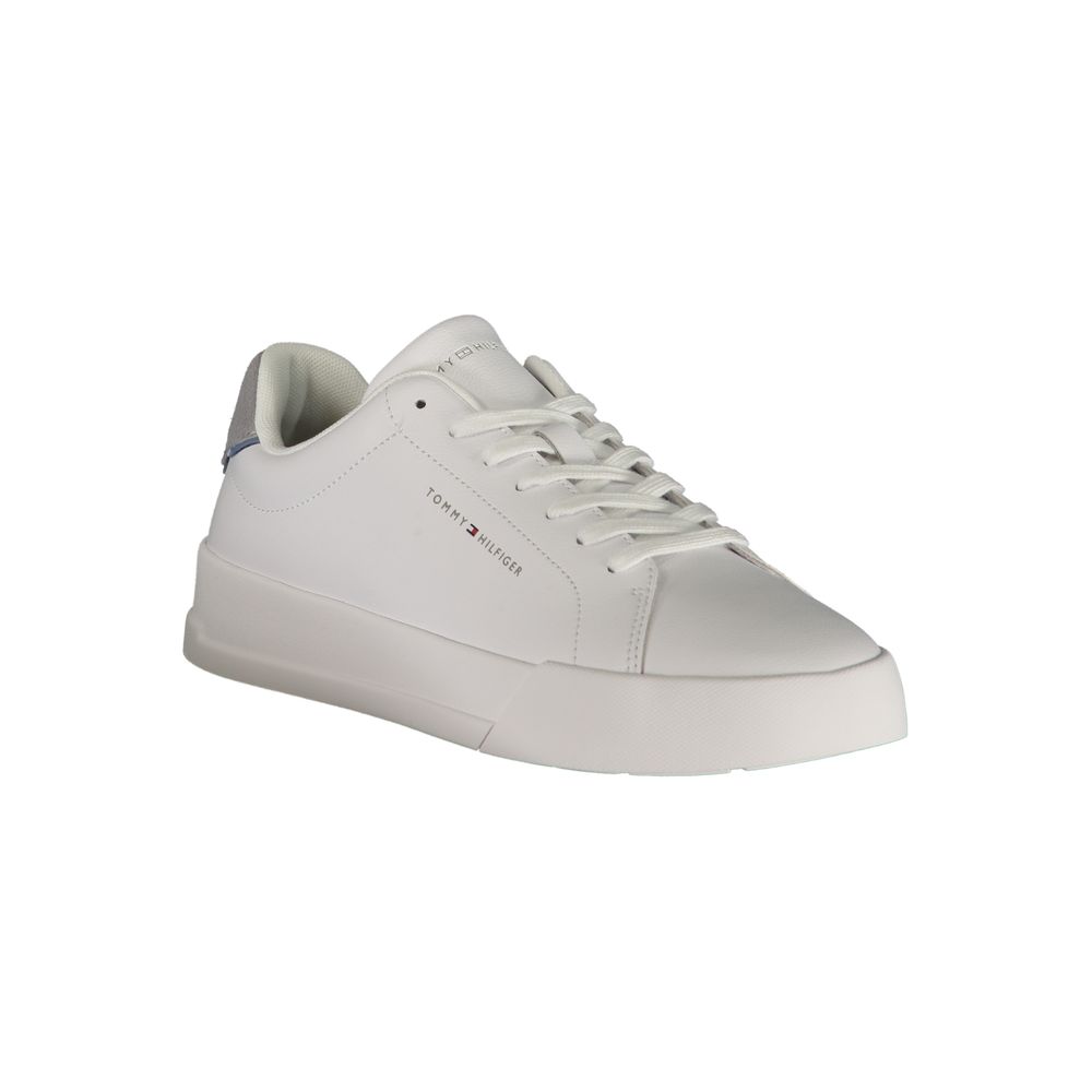 Tommy Hilfiger White Polyurethane Men's Sneaker Tommy Hilfiger