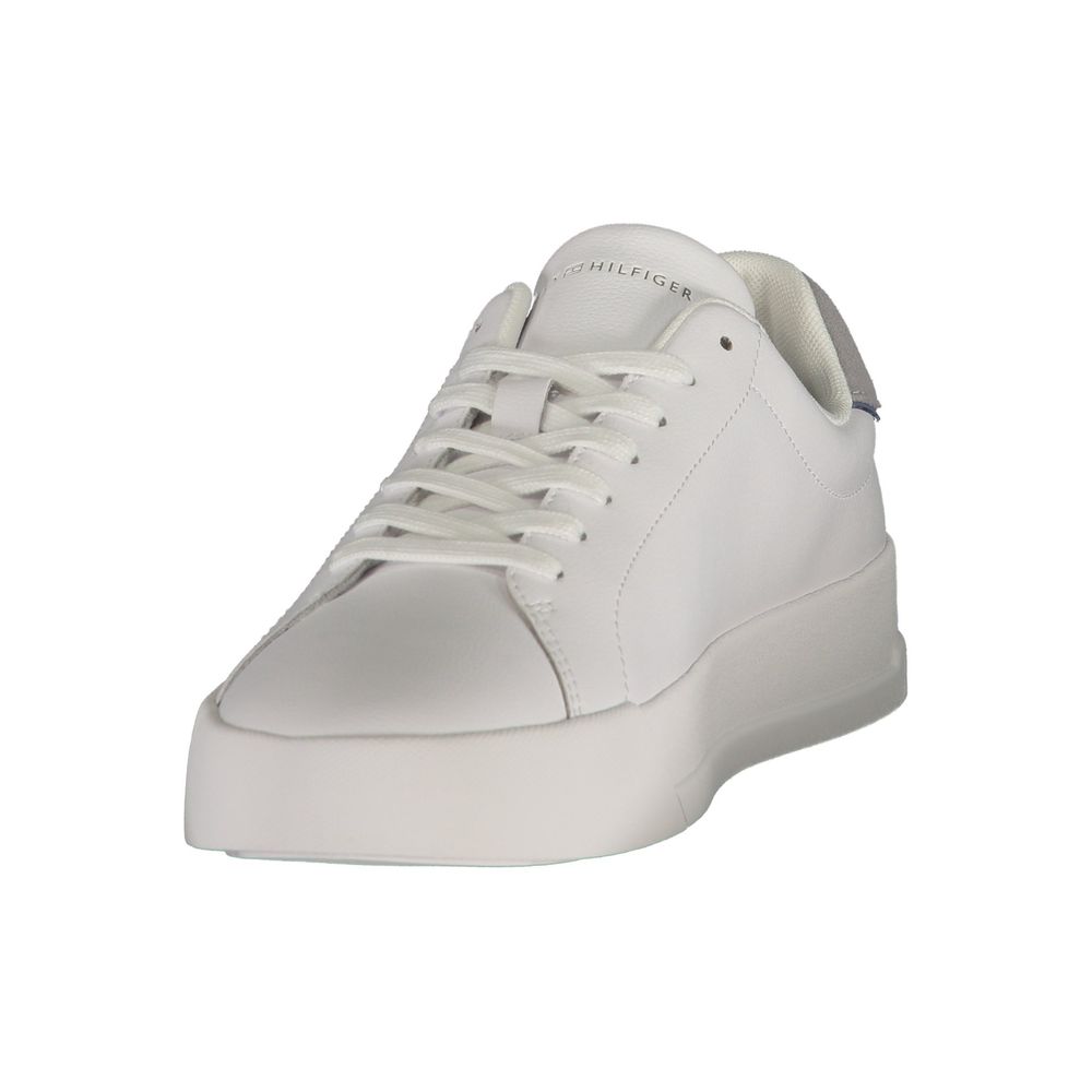 Tommy Hilfiger White Polyurethane Men's Sneaker Tommy Hilfiger