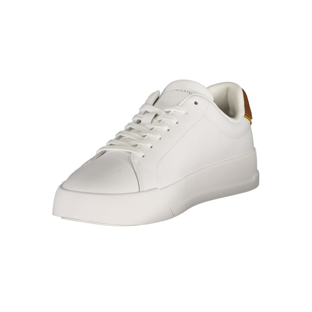 Tommy Hilfiger White Leather Men's Sneaker Tommy Hilfiger