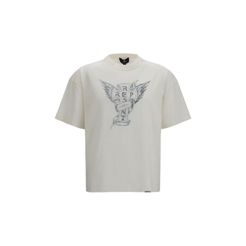 Represent White Cotton T-Shirt Represent