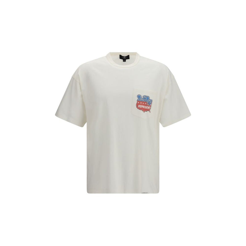 Represent White Cotton T-Shirt Represent