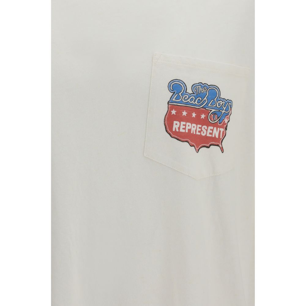 Represent White Cotton T-Shirt Represent