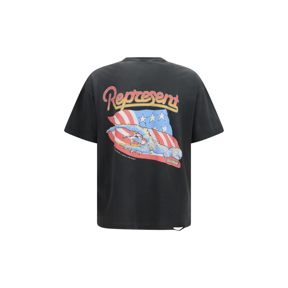 Represent Gray Cotton T-Shirt Represent