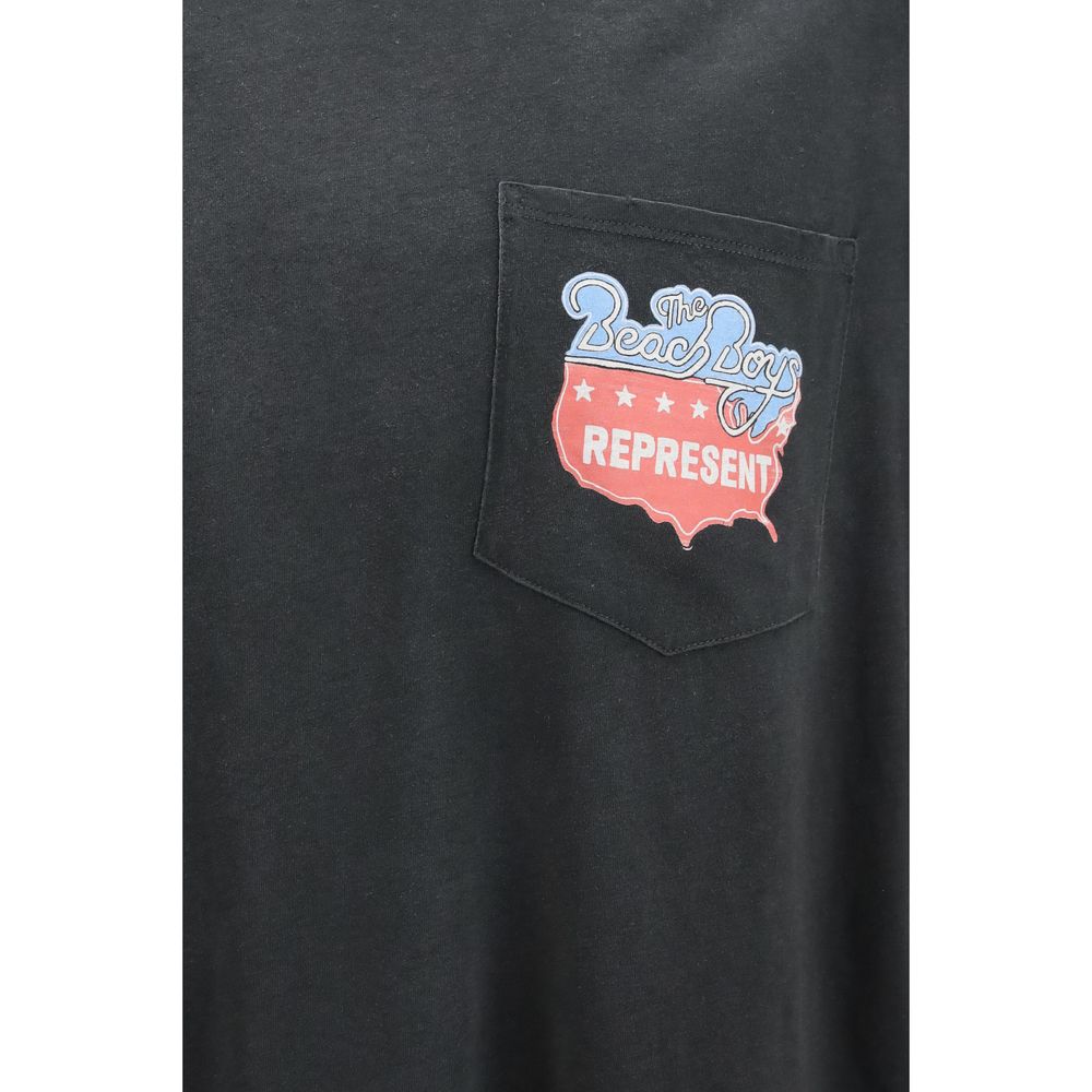 Represent Gray Cotton T-Shirt Represent