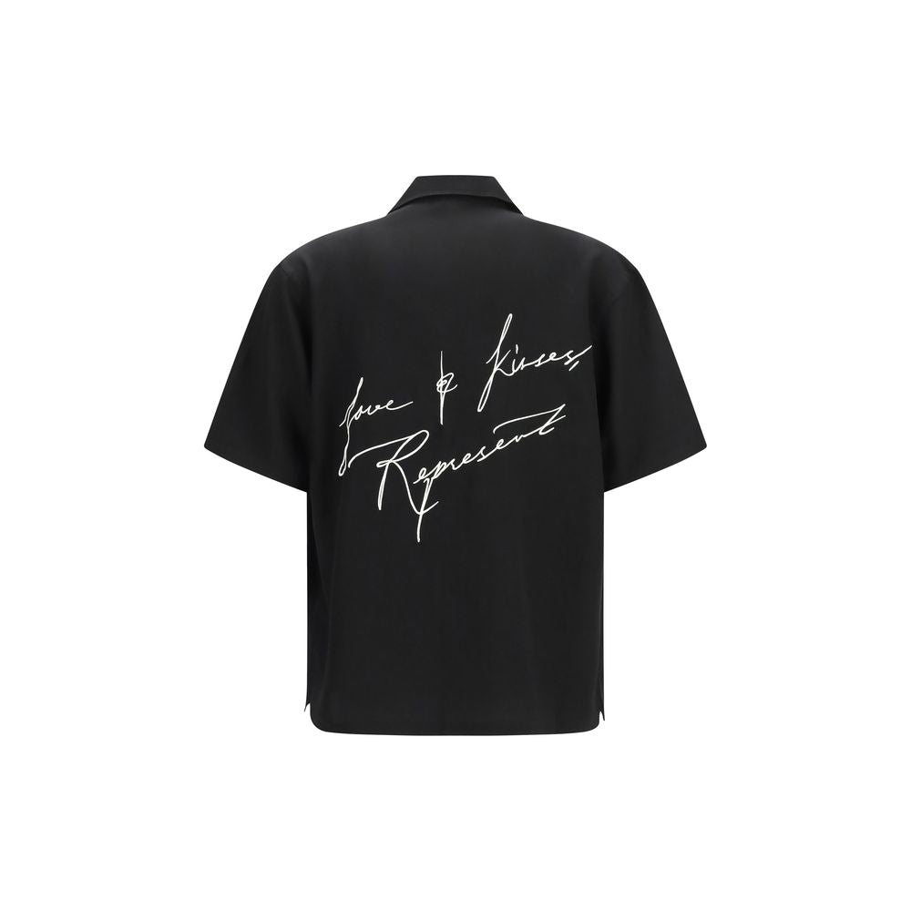 Represent Black Lyocell Pattern Shirt Represent