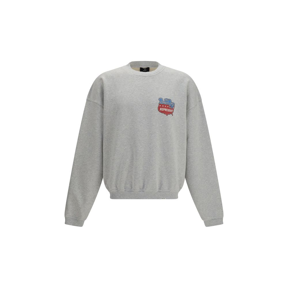 Represent Gray Cotton Sweatshirt Represent