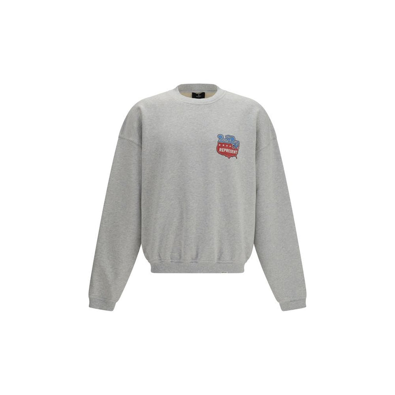 Represent Gray Cotton Sweatshirt Represent