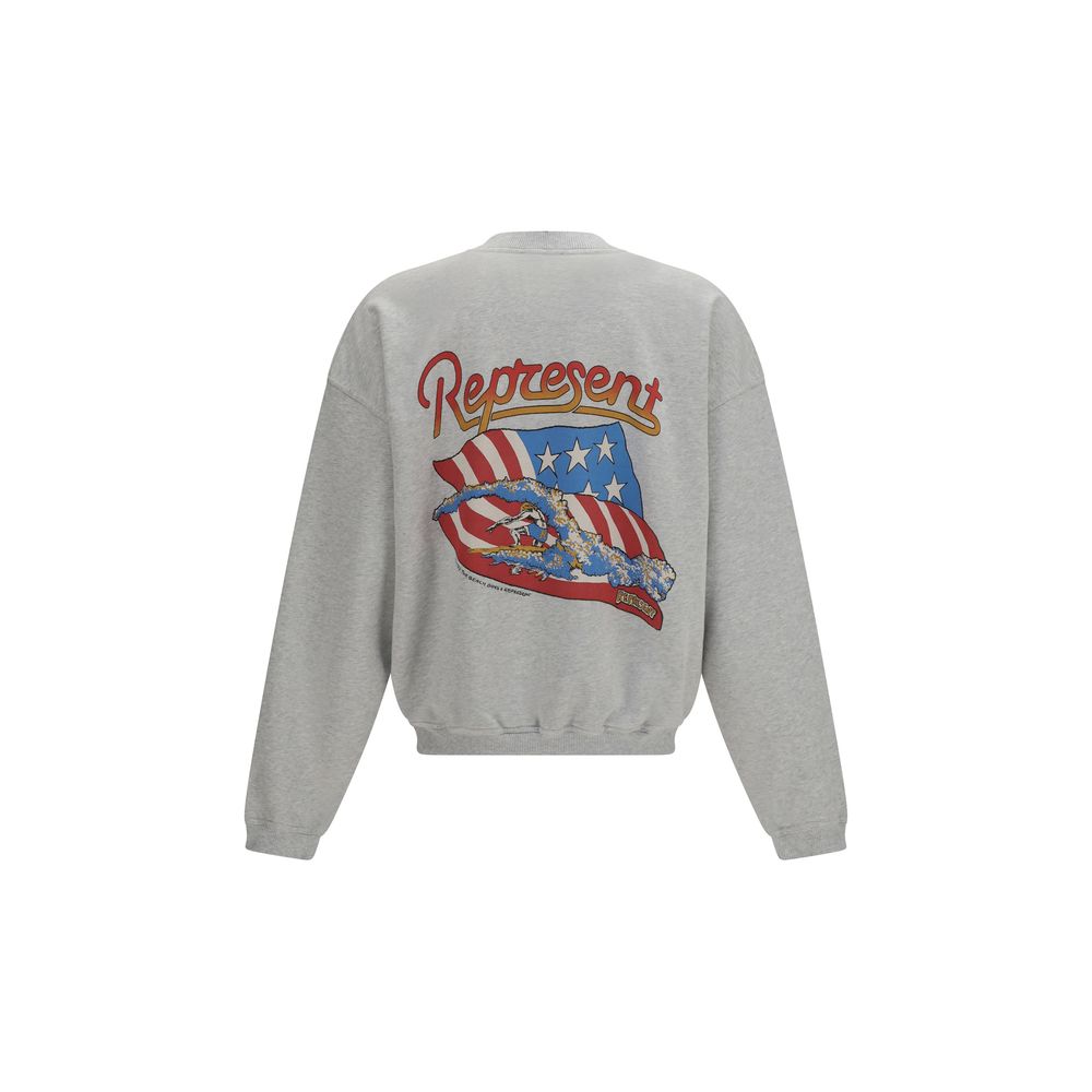 Represent Gray Cotton Sweatshirt Represent