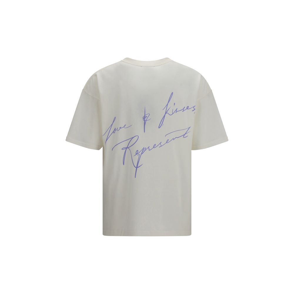 Represent White Cotton T-Shirt Represent