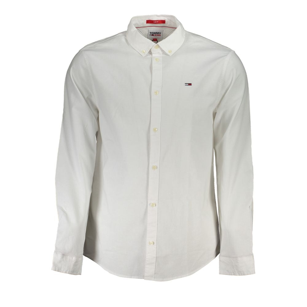 Tommy Hilfiger Bianco Cotton Men's Shirt Tommy Hilfiger