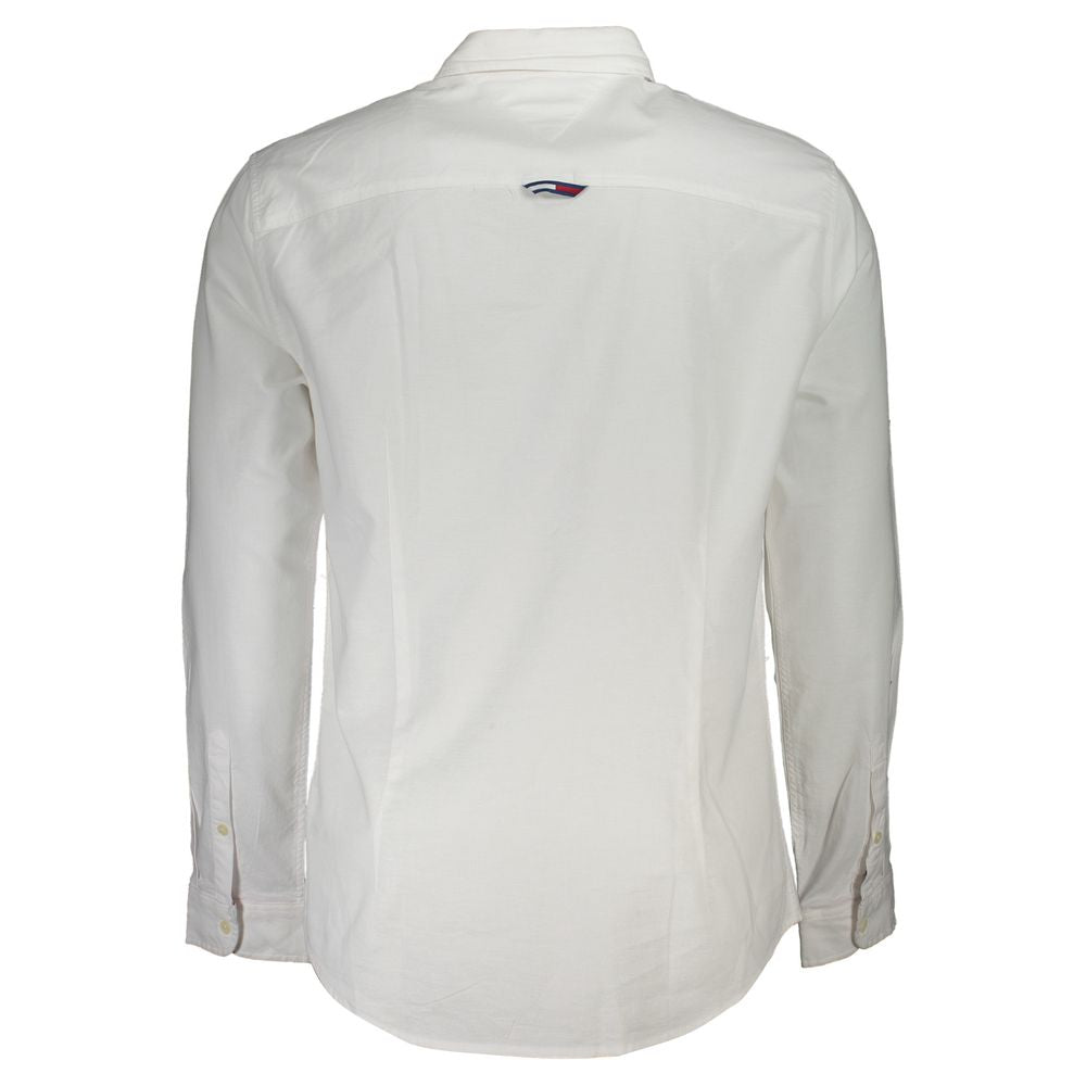 Tommy Hilfiger Bianco Cotton Men's Shirt Tommy Hilfiger