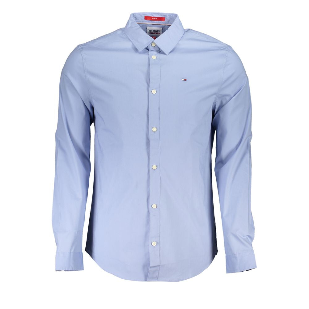 Tommy Hilfiger Azure Cotton Men's Shirt Tommy Hilfiger