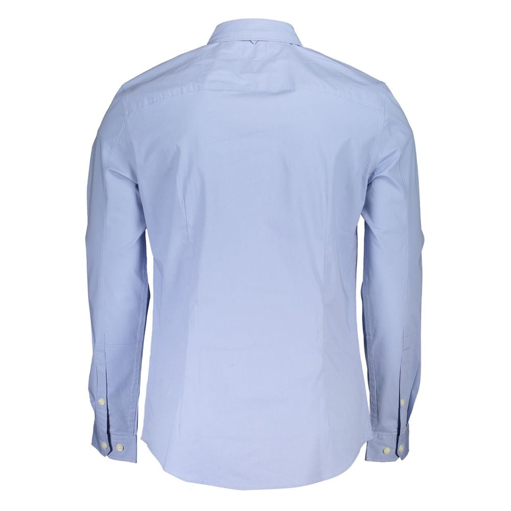 Tommy Hilfiger Azure Cotton Men's Shirt Tommy Hilfiger