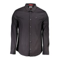 Tommy Hilfiger Black Cotton Men's Shirt Tommy Hilfiger