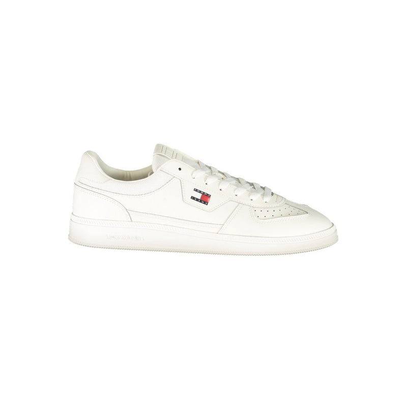 Tommy Hilfiger White Polyurethane Men's Sneaker Tommy Hilfiger