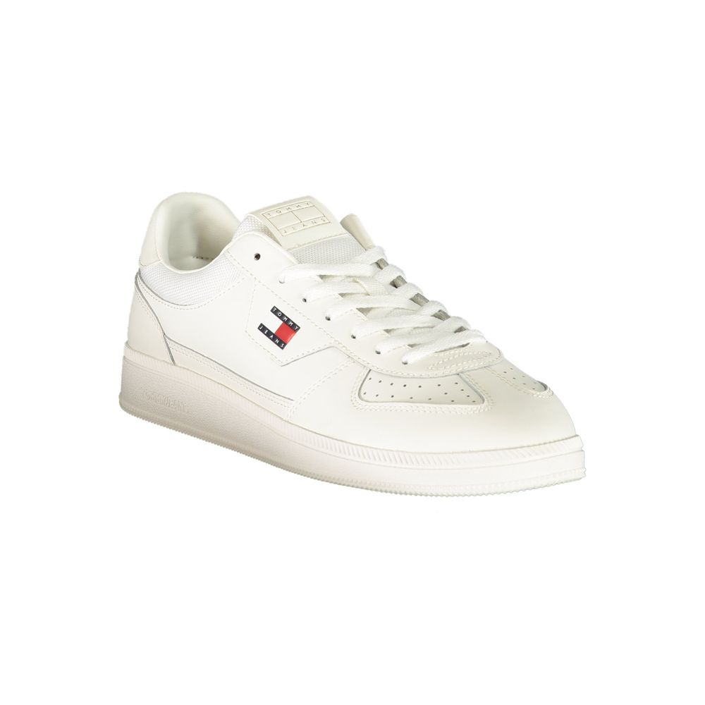 Tommy Hilfiger White Polyurethane Men's Sneaker Tommy Hilfiger