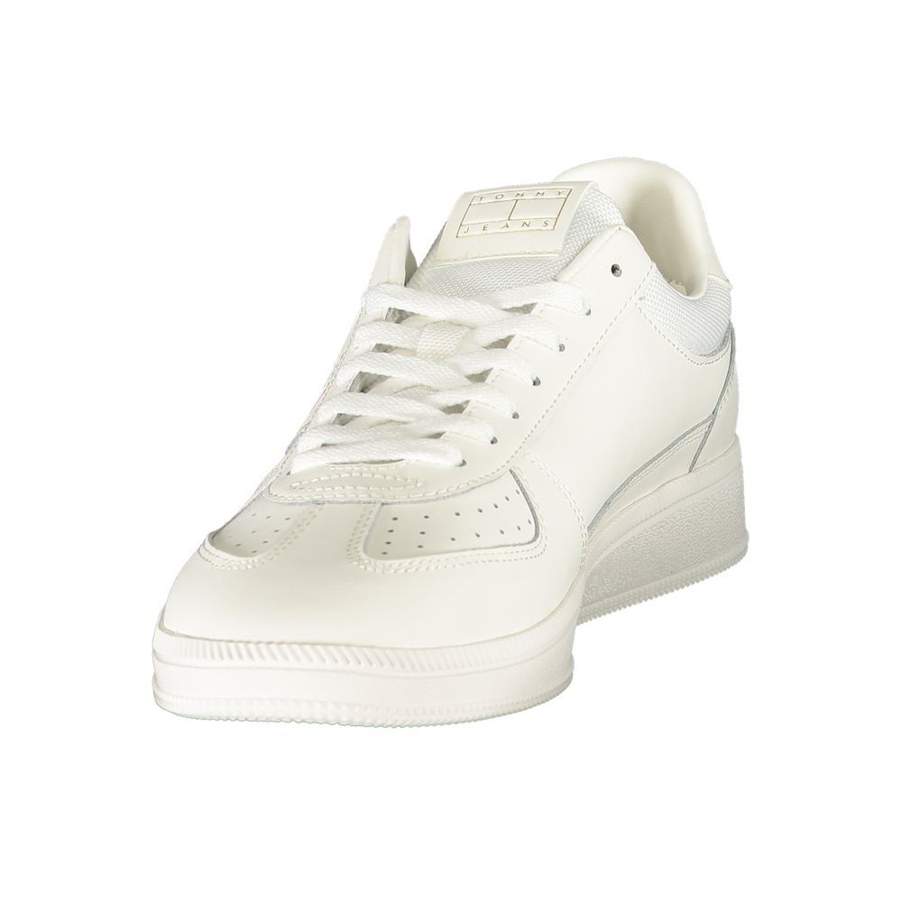 Tommy Hilfiger White Polyurethane Men's Sneaker Tommy Hilfiger